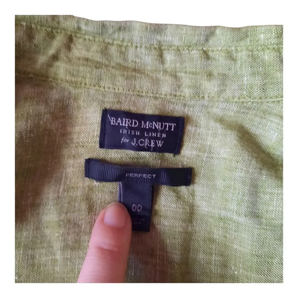 J. Crew Irish Linen Shirt in Olive